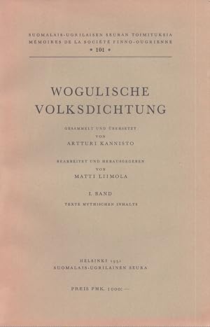 Seller image for Wogulische Volksdichtung 1 : Texte mythischen Inhalts for sale by Moraine Books