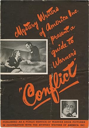 Bild des Verkufers fr Conflict (Original Mystery Writers of America, Inc. Present a Guide to Warner's 'Conflict' brochure) zum Verkauf von Royal Books, Inc., ABAA