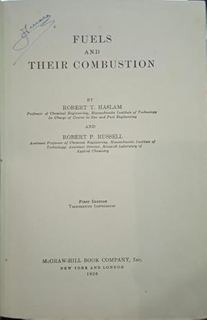FUELS AND THEIR COMBUSTION. [1.ª EDIÇÃO]