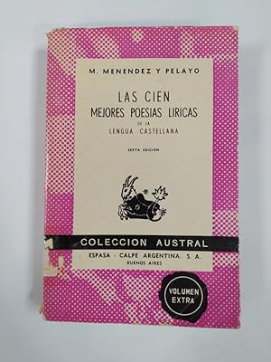 Seller image for LAS CIEN MEJORES POESAS LRICAS. COLECCIN AUSTRAL N 820. for sale by TraperaDeKlaus