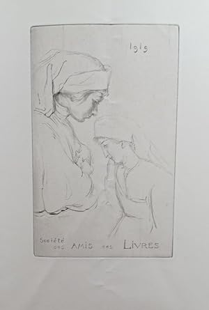 Bild des Verkufers fr Gravure. Menu pour la Socit des Amis des Livres. 1919. zum Verkauf von Librairie L'Abac / Gimmic SRL