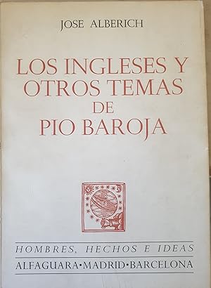 Imagen del vendedor de LOS INGLESES Y OTROS TEMAS DE PIO BAROJA. a la venta por Libreria Lopez de Araujo