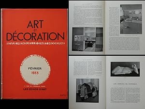 ART ET DECORATION FEVRIER 1933 - MAURICE BARRET, GERNEZ, GERMAINE MONTEREAU, PETERSEN