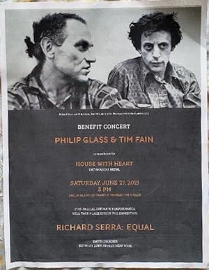 Seller image for Benefit Concert: Philip Glass & Tim Fain (flyer for concert) for sale by DR Fine Arts