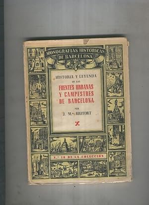 Imagen del vendedor de Historia y leyenda de las Fuentes Urbanas y campestres de a la venta por El Boletin