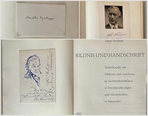 Bildnis und Handschrift. Malerbesuche bei Dichtern und Gelehrten in Südwestdeutschland. 27 Porträ...