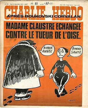 "CHARLIE HEBDO N°319 du 23/12/1976" WOLINSKI : MADAME CLAUSTRE ÉCHANGÉE CONTRE LE TUEUR DE L'OISE