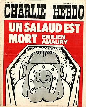 "CHARLIE HEBDO N°321 du 6/1/1977" Gébé : UN SALAUD EST MORT (EMILIEN AMAURY)