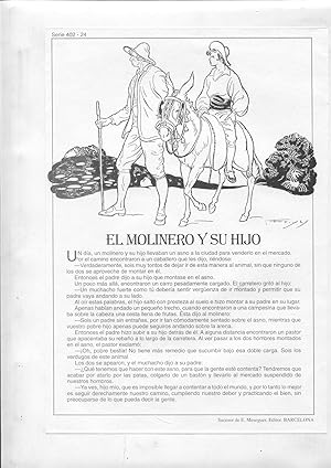 Bild des Verkufers fr Laminas serie Rosa-cuentos de Juan C. Schmid numero 24: El molinero y su hijo zum Verkauf von El Boletin