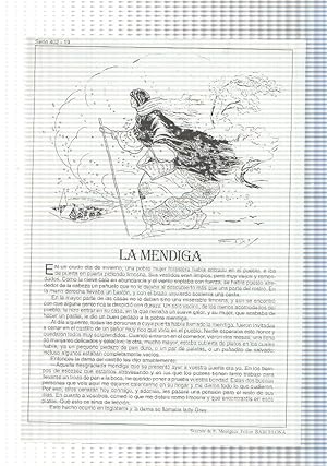 Bild des Verkufers fr Laminas serie Rosa-cuentos de Juan C. Schmid numero 19: la mendiga zum Verkauf von El Boletin