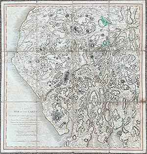 Cary's Map of the Lakes, in Cumberland, Lancashire and Westmoreland, with their surrounding Mount...