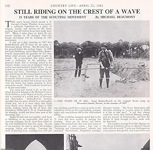 Seller image for 75 Years of the Scouting Movement. Several pictures and accompanying text, removed from an original issue of Country Life Magazine, 1982. for sale by Cosmo Books