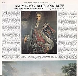 Imagen del vendedor de The Duke of Beaufort's Hunt: Badminton Blue and Buff. Several pictures and accompanying text, removed from an original issue of Country Life Magazine, 1979. a la venta por Cosmo Books