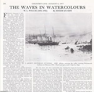 Bild des Verkufers fr W.L. Wyllie (1851-1931), Illustrator and Artist: The Sea and Waves in Watercolours. Several pictures and accompanying text, removed from an original issue of Country Life Magazine, 1977. zum Verkauf von Cosmo Books