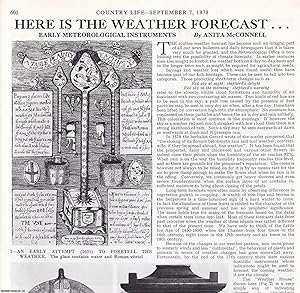 Seller image for Early Meteorological Instruments. Several pictures and accompanying text, removed from an original issue of Country Life Magazine, 1978. for sale by Cosmo Books