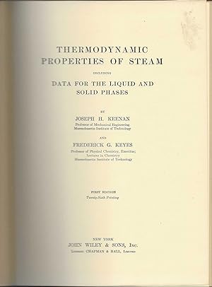 Seller image for Thermodynamic Properties of Steam Including Data for Liquid and Solid Phases for sale by BASEMENT BOOKS