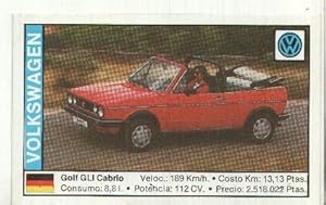 Seller image for CROMO numero 171: VOLKSWAGEN GOLF GLU CABRIO for sale by EL BOLETIN