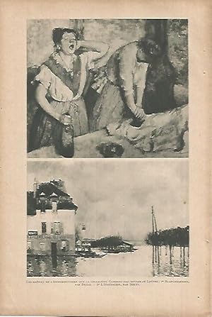 Seller image for LAMINA 12673: Blanchisseuses por Degas y La inundacion por Sisley for sale by EL BOLETIN