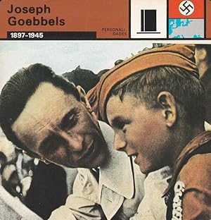 Bild des Verkufers fr FICHA PERSONALIDADES 123: JOSEPH GOEBBELS. 1897-1945 zum Verkauf von EL BOLETIN