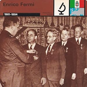 Bild des Verkufers fr FICHA PERSONALIDADES 146: ENRICO FERMI. 1901-1954 zum Verkauf von EL BOLETIN