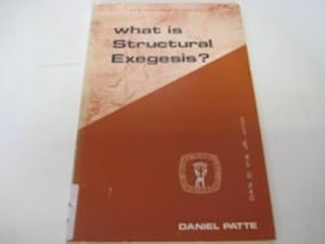 Bild des Verkufers fr What is Structural Exegesis? zum Verkauf von WeBuyBooks