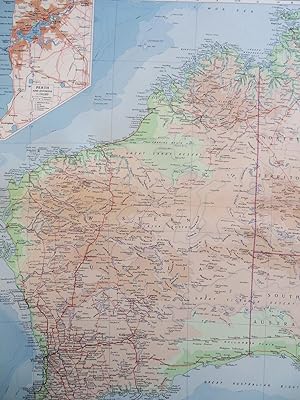 West Australia Perth Fremantle Canning Basin 1958 Bartholomew map