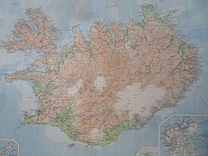 Iceland Reykjavik Jan Mayen & Bear Island Svalbard 1955 Bartholomew map