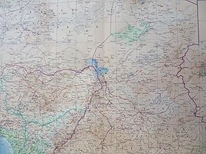 Nigeria & Chad Central Africa Lagos Duala Lake Chad 1954 Bartholomew map