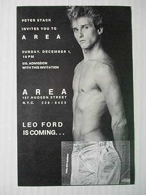 Seller image for Leo Ford is Coming Sunday Dec 1 Area Nightclub party invite postcard for sale by ANARTIST