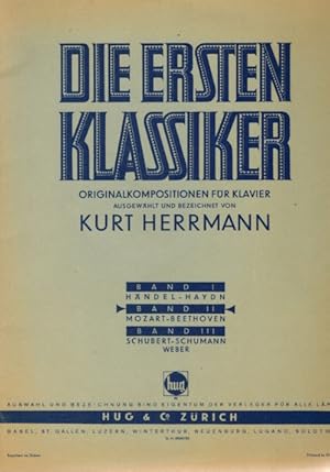 Bild des Verkufers fr Die ersten Klassiker; Originalkompositionen fr Klavier; Band II: Mozart-Beethoven zum Verkauf von Elops e.V. Offene Hnde