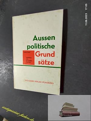 Bild des Verkufers fr Aussenpolitische Grundstze. Deutschland und die friedliche "Koexistenz" zum Verkauf von Antiquariat-Fischer - Preise inkl. MWST