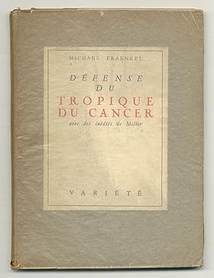 Imagen del vendedor de Defense du Tropique du Cancer a la venta por Between the Covers-Rare Books, Inc. ABAA