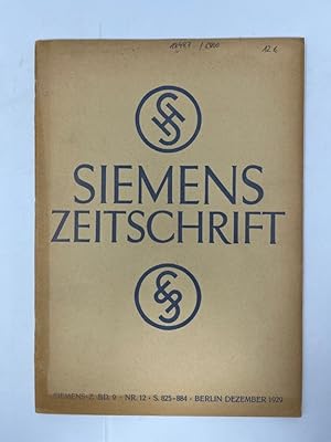 Immagine del venditore per Siemens-Zeitschrift. venduto da Antiquariat REDIVIVUS