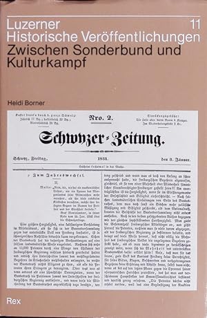 Seller image for Zwischen Sonderbund und Kulturkampf. Zur Lage der Besiegten im Bundesstaat von 1848. for sale by Antiquariat Bookfarm