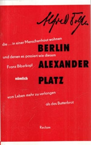 Bild des Verkufers fr Berlin Alexanderplatz - Die Geschichte von Franz Biberkopf zum Verkauf von Antiquariat Jterbook, Inh. H. Schulze