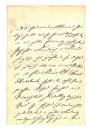 Bild des Verkufers fr Eigenh. Brief mit U. "Berthold Auerbach". zum Verkauf von Eberhard Kstler Autographen&Bcher oHG