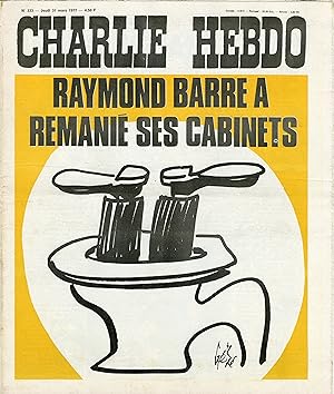 "CHARLIE HEBDO N°333 du 31/3/1977" Gébé : RAYMOND BARRE A REMANIÉ SES CABINETS