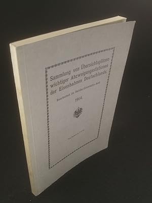 Bild des Verkufers fr Sammlung von bersichtsplnen wichtiger Abzweigungsstationen der Eisenbahn Deutschlands. Bearbeitet im Reichs-Eisenbahn-Amt. 1914. Nachdruck 1975 zum Verkauf von ANTIQUARIAT Franke BRUDDENBOOKS