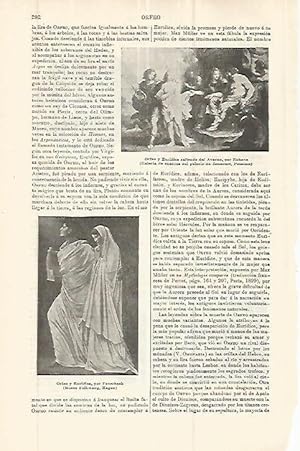 Immagine del venditore per LAMINA ESPASA 32763: Orfeo y Euridice, por Rubens y Fenerbach venduto da EL BOLETIN