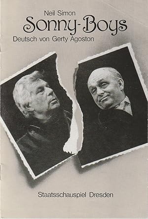 Bild des Verkufers fr Programmheft Neil Simon SONNY-BOYS Premiere 24. Februar 1984 zum Verkauf von Programmhefte24 Schauspiel und Musiktheater der letzten 150 Jahre