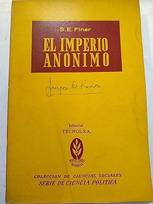 Bild des Verkufers fr El imperio anonimo zum Verkauf von Libros nicos