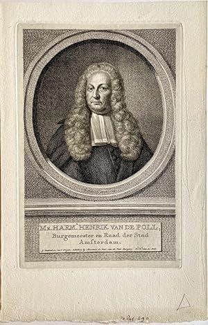 Original print, 1780 I Portret van Harmen Hendrik van de Poll (1697-1772), burgemeester van Amste...