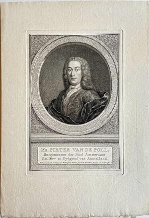 Original print, 1796 I Portret van Pieter van de Poll, burgemeester van Amsterdam, door Jacob Hou...