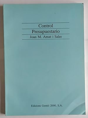 Immagine del venditore per Control presupuestario venduto da La Leona LibreRa