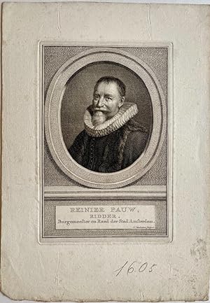 Original print, ca 1796 I Portret van Reinier Pauw, ridder en burgemeester der stad Amsterdam, do...