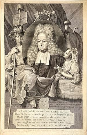 Original print, ca 1708-1780 I Portret van Jan Trip (1664-1732), burgemeester der stad Amsterdam,...