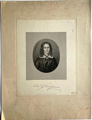 Original print, lithography 19th century I Portret van schrijfster Anna Louisa Geertruida Bosboom...