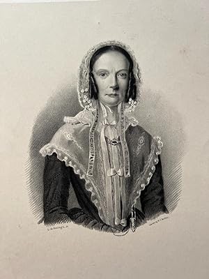 Original print, lithography 19th century I Portret van Anna Louisa Geertruida Bosboom-Toussaint ?...
