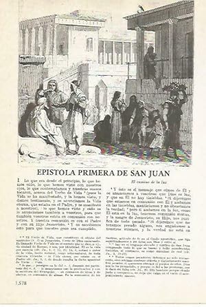 Bild des Verkufers fr LAMINA 14605: Epistola primera de San Juan zum Verkauf von EL BOLETIN