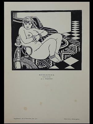 JULES MIGONNEY, MESSAOUDA, FEMME, ORIENTALISME - GRAVURE 1920